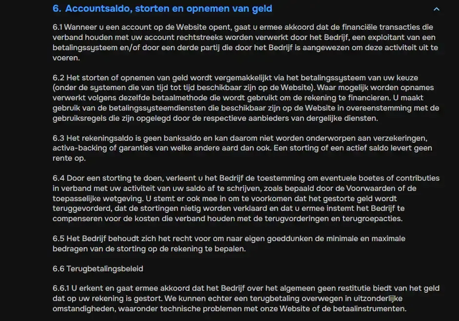 Officiële MrPunter voorwaarden met regels voor uitbetalingen en verificatie